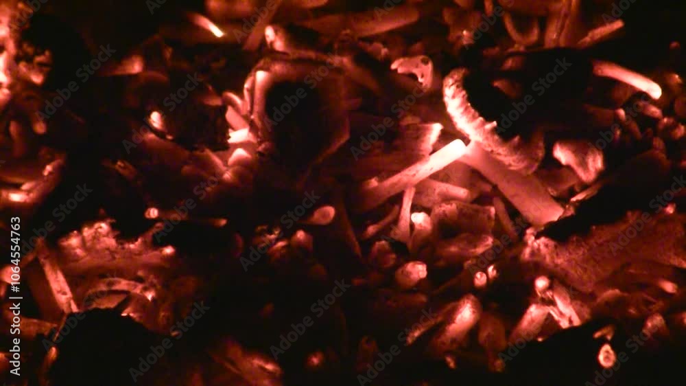 Charcoal. The fire burned out. Relax fire