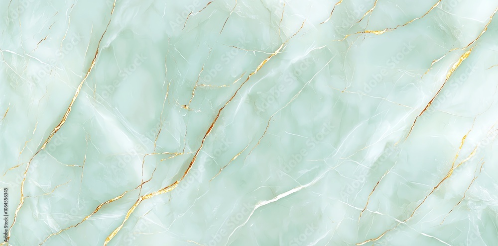 Fototapeta premium Elegant light turquoise marble texture with golden veins, perfect for backgrounds, digital art, and design projects.