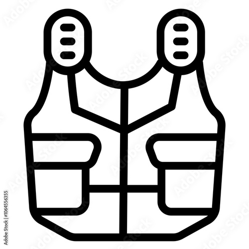 Body armor Line Icon