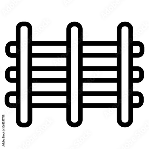 Farm fence Line Icon