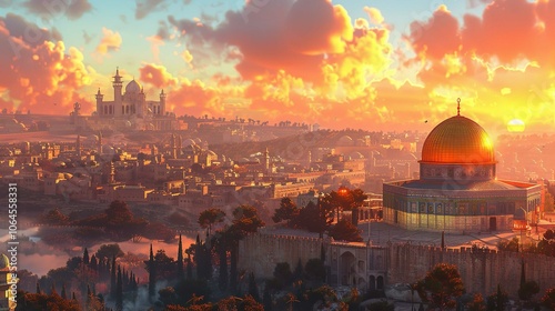 Beautiful Al-Aqsa Mosque in Jerusalem, Palestine