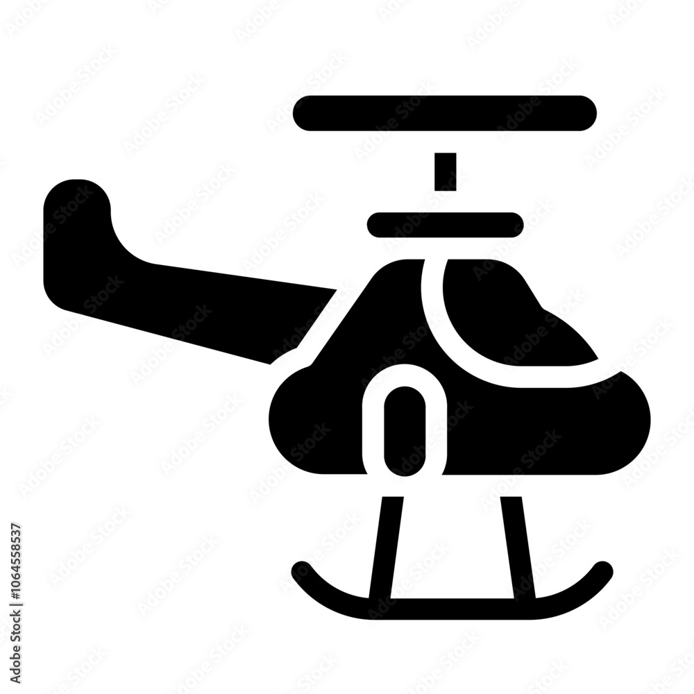 Helicopter military Solid Icon Helicopter military Solid Icon