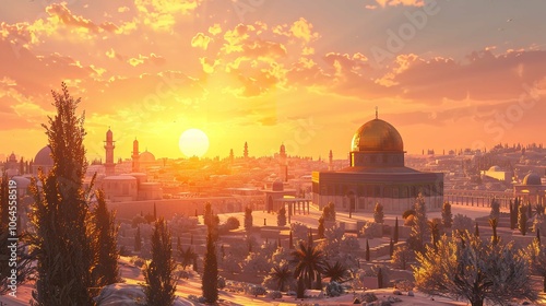 Beautiful Al-Aqsa Mosque in Jerusalem, Palestine