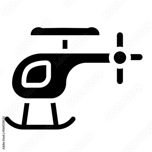 Helicopter landing Solid Icon