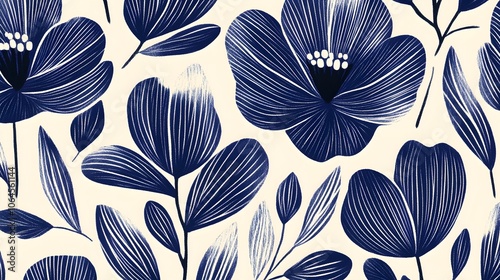 Blue Floral Pattern