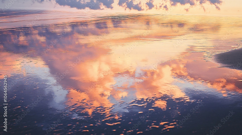 Fototapeta premium Sunset Clouds Reflected in Water