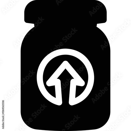 
Simple vector icon on a theme jar of additives