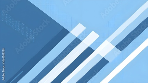 Abstract Blue and White Geometric Background