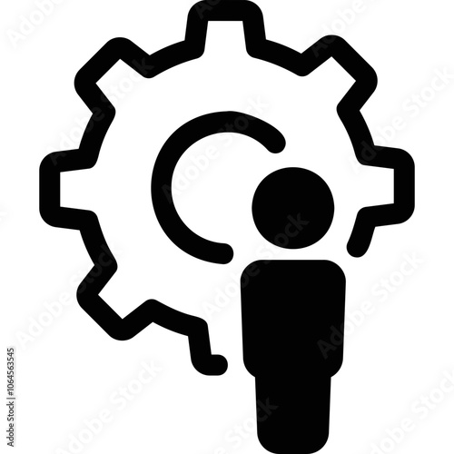 Simple vector icon on a theme man setting