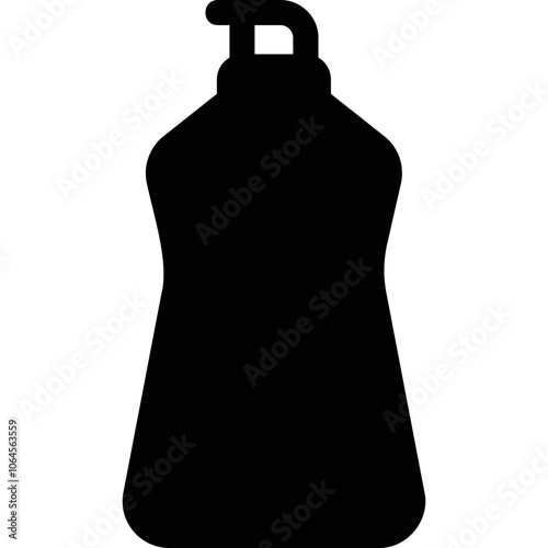Simple vector icon on a theme detergent bottle