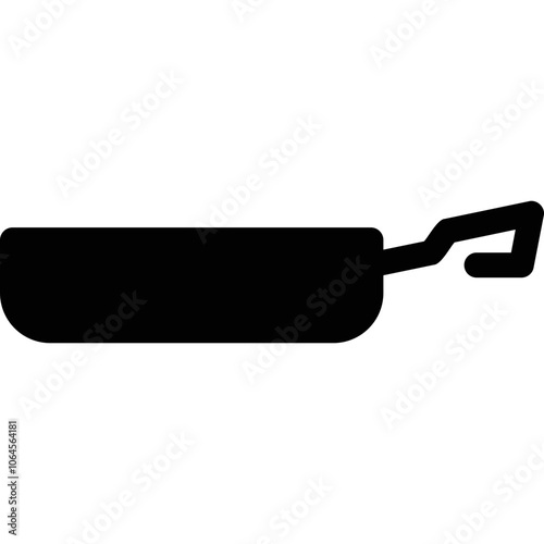 Simple vector icon on a theme frying pan