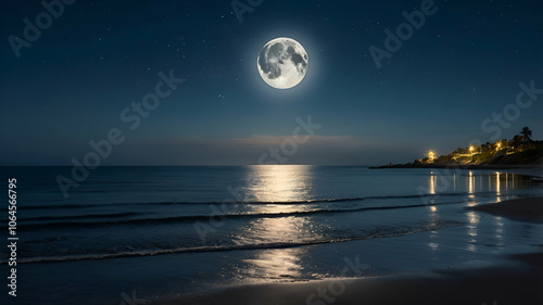 moon over the sea