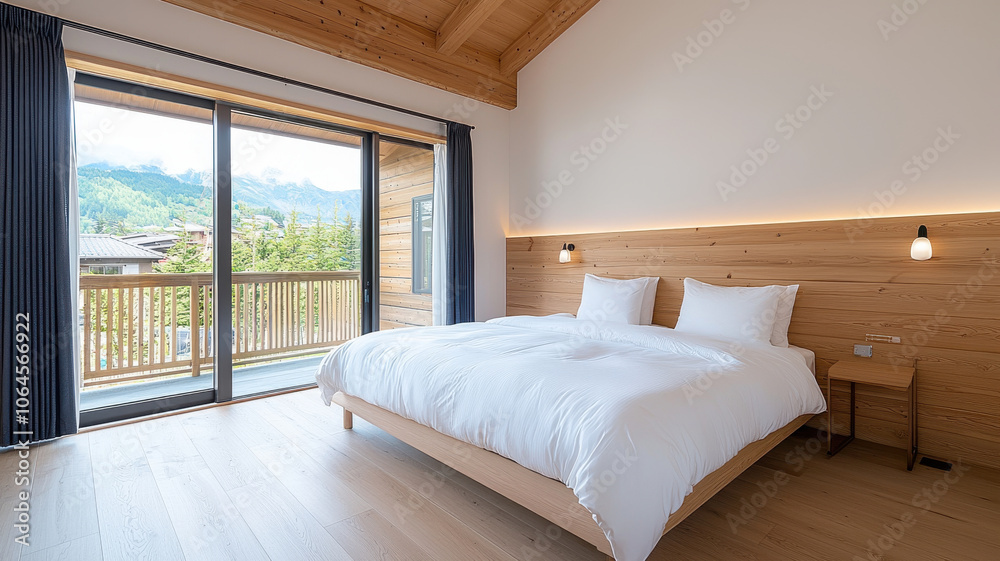 Calm and airy space with soft lighting, perfect for restful nights