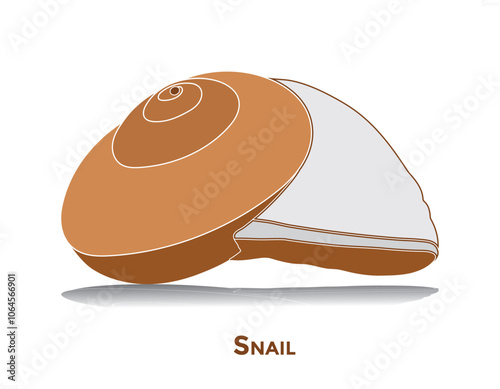 snail mollusk animal isolated icon, cute snail icon
