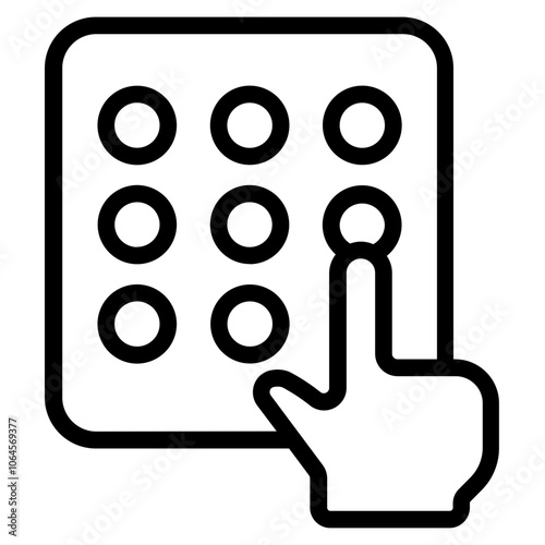 Keypad Line Icon