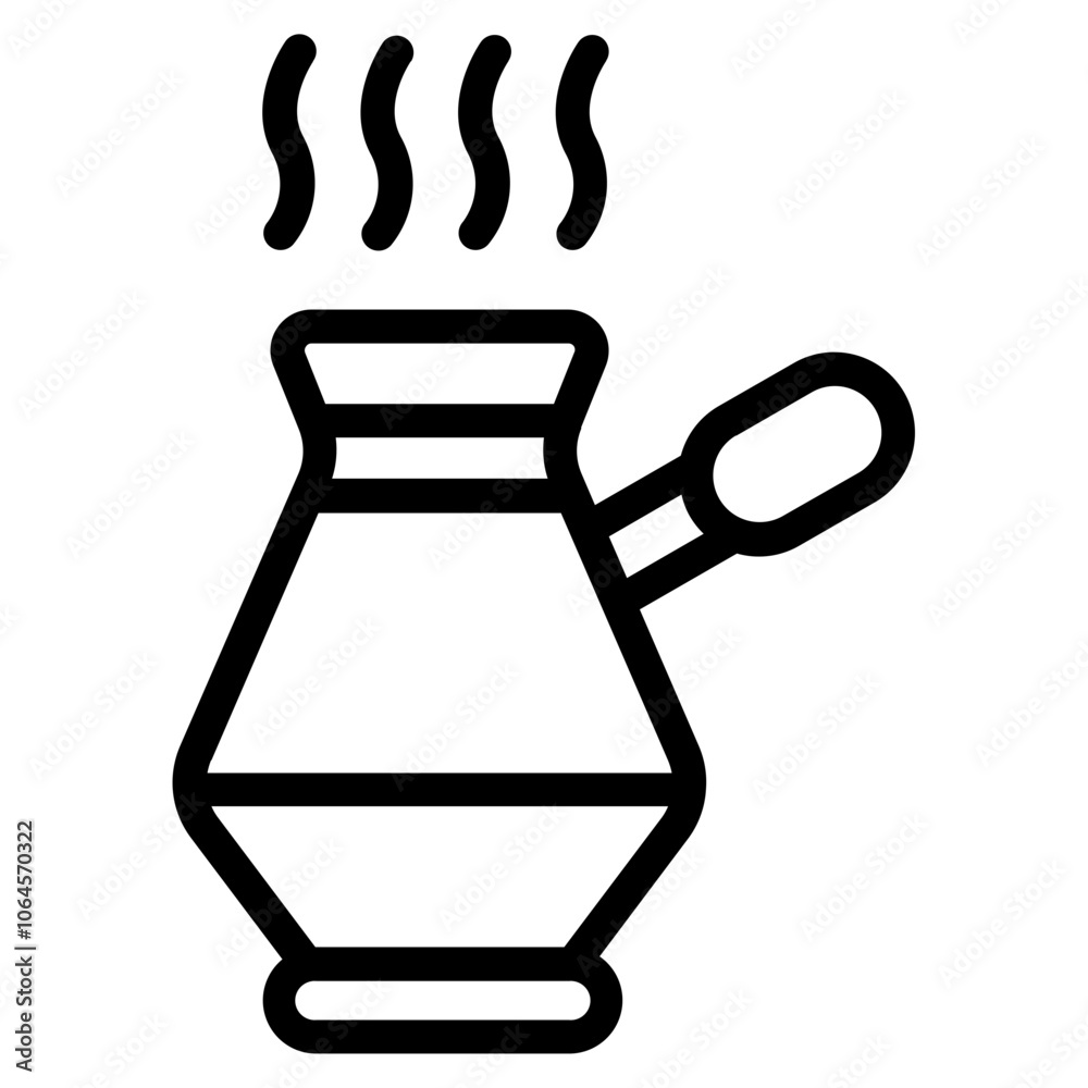 Pot cezve coffee Line Icon Pot cezve coffee Line Icon