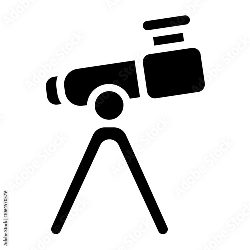 Reflector telescope Solid Icon