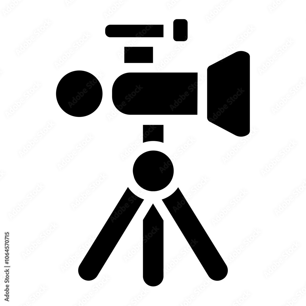 Reflector telescope Solid Icon