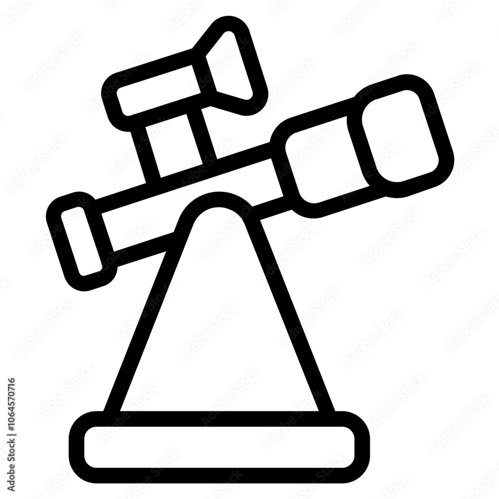 Reflector telescope Line Icon Reflector telescope Line Icon