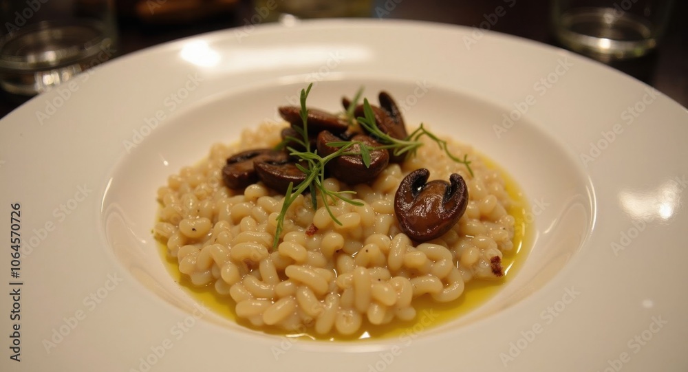 Creamy pasta with mushrooms and herbs Creamy pasta with mushrooms and herbs