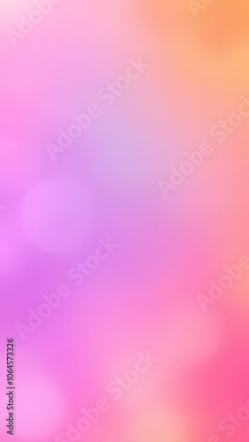 Vibrant pink and orange gradient background with soft bokeh lights creating a dreamy effect