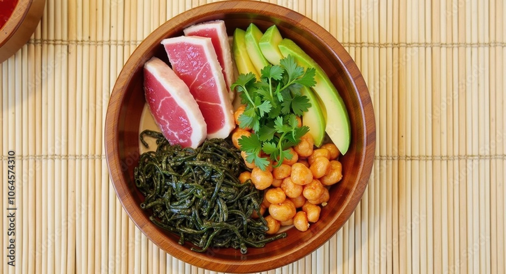 Vibrant dish with duck and vegetables Vibrant dish with duck and vegetables