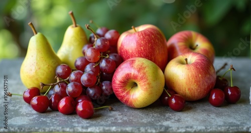 Colorful assortment of fresh fruits