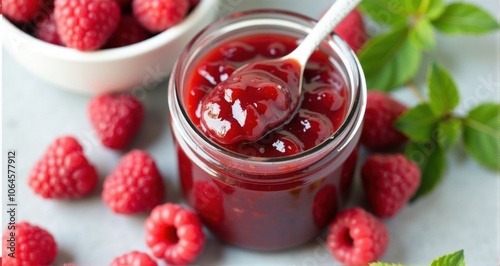Wallpaper Mural Delicious raspberry jam in a jar Torontodigital.ca