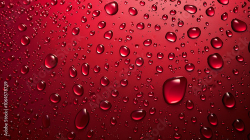 Red background with drops of water