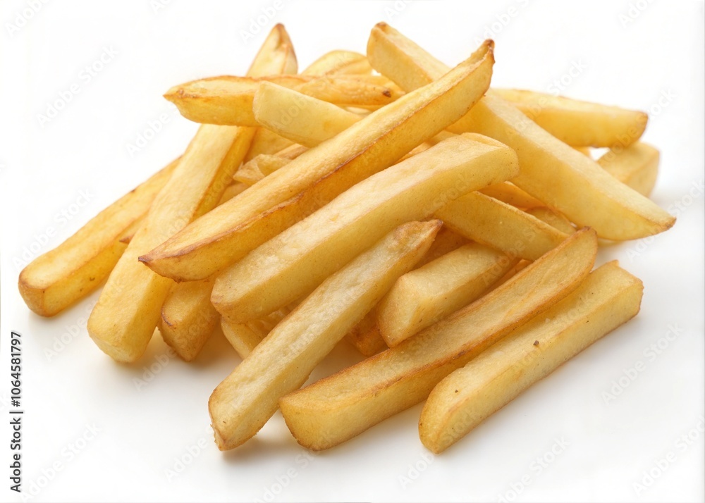 French fries isolated on white background. French fries isolated on white background.