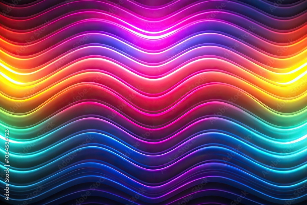 Fototapeta premium Colorful neon gradient wallpaper background with abstract wavy design