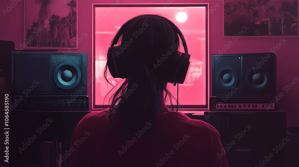 Generative AI Lo-Fi music picture Generative AI Lo-Fi music picture