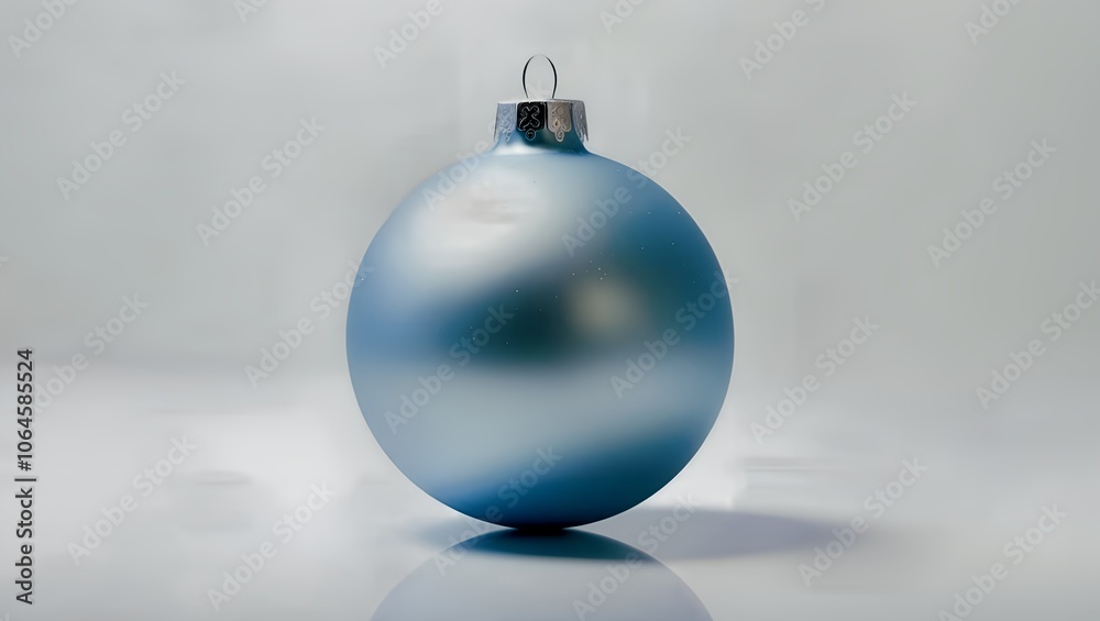 Light blue Christmas ball isolated on white background Light blue Christmas ball isolated on white background