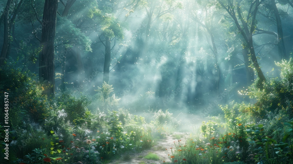 Sunbeams Through the Forest Sunbeams Through the Forest