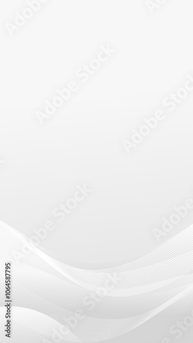Abstract White Background With Wavy Lines