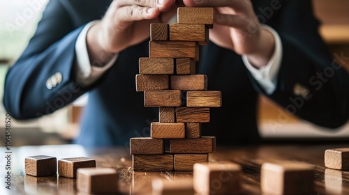 Strategically balancing business mindset and risk-taking while building your success like a jenga tower