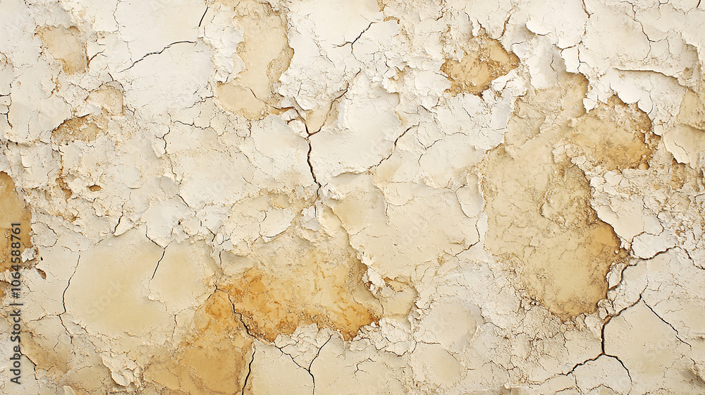 Obraz premium Expansive arid desert cracked and parched sand texture