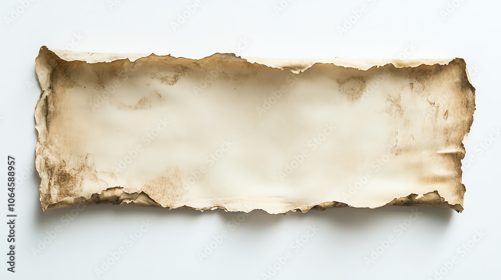 Light torn paper strip, minimal design Light torn paper strip, minimal design