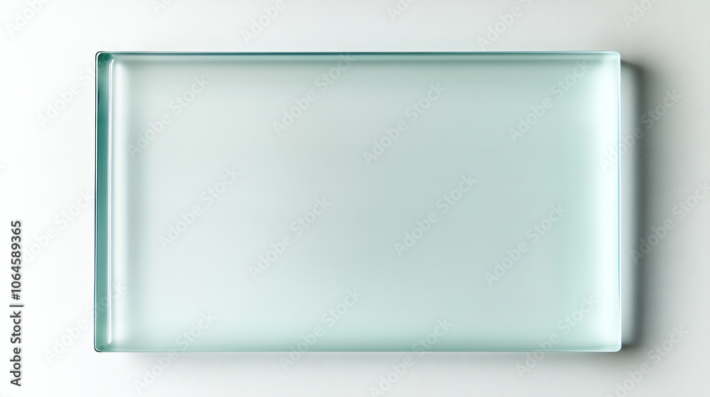 Frosted glass panel with beveled edge, modern design Frosted glass panel with beveled edge, modern design