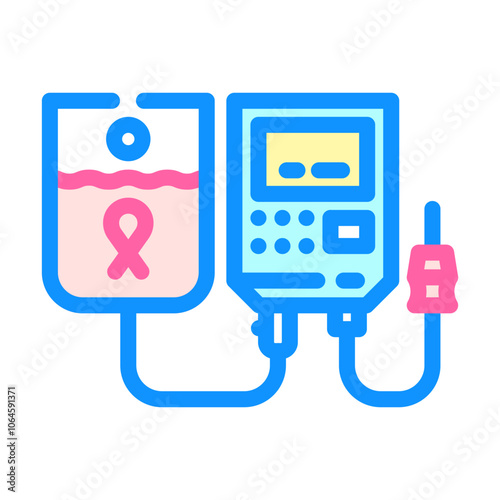chemotherapy cancer treatment color icon vector. chemotherapy cancer treatment sign. isolated symbol illustration