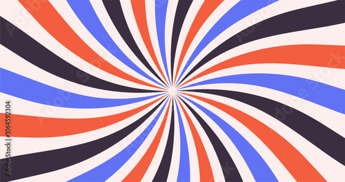 illustration sunburst blue orang grey retro decoration circle for summer style bright can use banner60s like a paper background