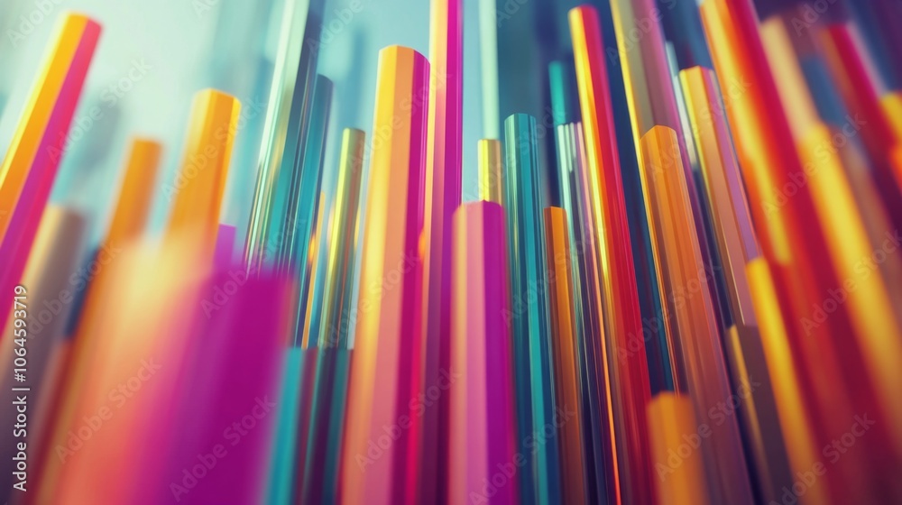 Colorful Vertical Lines in Abstract Design Colorful Vertical Lines in Abstract Design