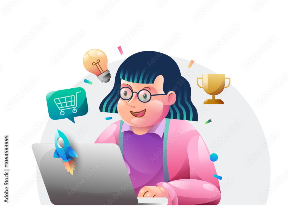 Digital marketing concept illustrations. Modern flat design illustration of Data Analysis.