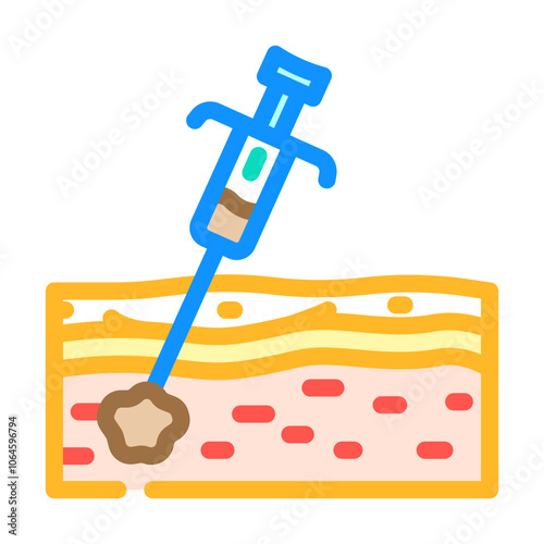 biopsy cancer treatment color icon vector. biopsy cancer treatment sign. isolated symbol illustration