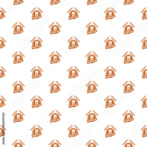 Beer house icon pattern seamless isolated on white background