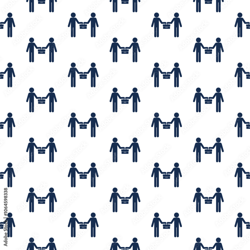 Businessman man with briefcase icon seamless pattern on white background Businessman man with briefcase icon seamless pattern on white background