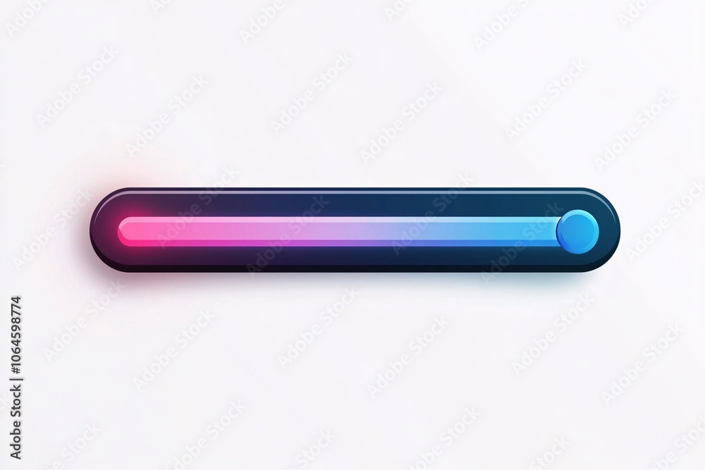 Sleek floating progress bar with smooth animation on a white background, perfect for tech and software applications. Sleek floating progress bar with smooth animation on a white background, perfect for tech and software applications.