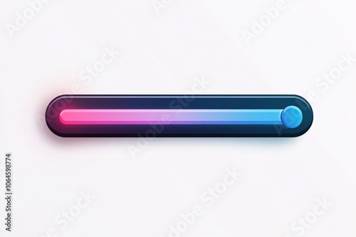 Sleek floating progress bar with smooth animation on a white background, perfect for tech and software applications.