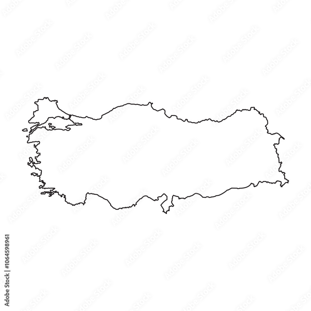 Türkiye Map Illustration Icon Türkiye Map Illustration Icon