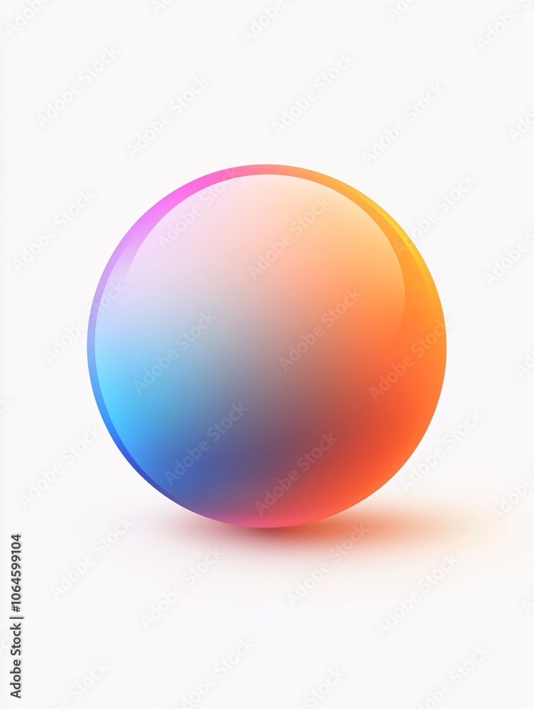 Gradient sphere featuring seamless color transitions, presented from the front against a white backdrop, perfect for contemporary design applications. Gradient sphere featuring seamless color transitions, presented from the front against a white backdrop, perfect for contemporary design applications.